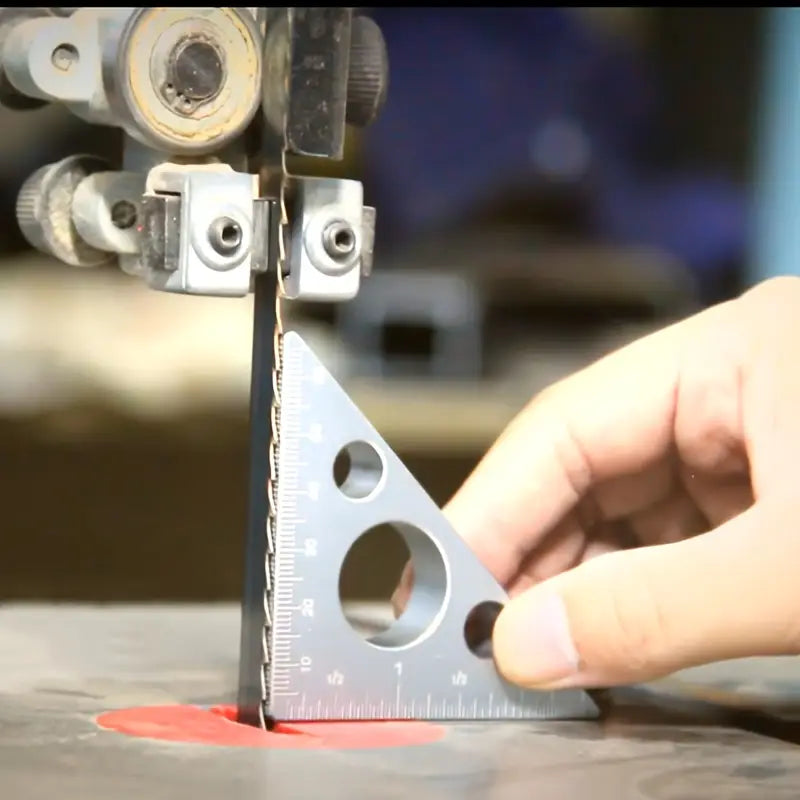 Équerre triangulaire en aluminium – Règle de précision 60 mm pour traçage et menuiserie