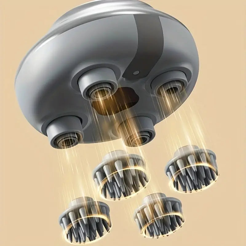 Masseur Électrique Scalp & Corps – Rechargeable, Étanche et Relaxant pour Crâne, Nuque et Épaules