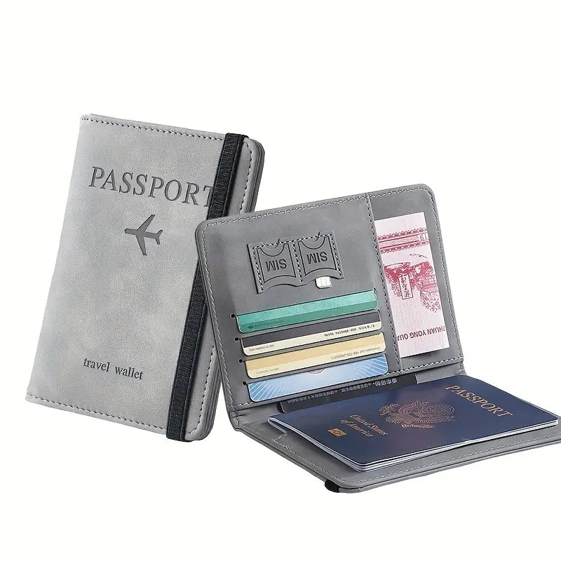 Porte-Passeport et Porte-Cartes de Voyage – Étui Organisateur Multifonction avec Rangement SIM et Billets