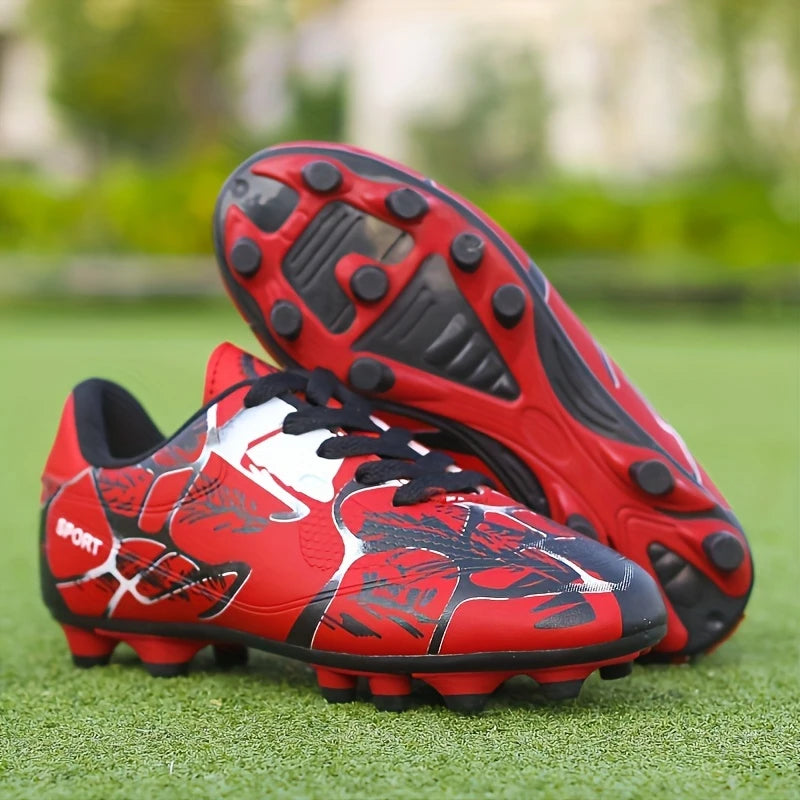 Chaussures de Football Enfant Garçon – Crampons Antidérapants Terrain Sec