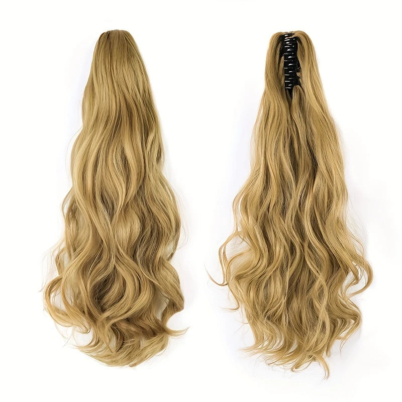 Extension Cheveux Ondulée avec Pince – Queue de Cheval Naturelle à Clipser Facilement