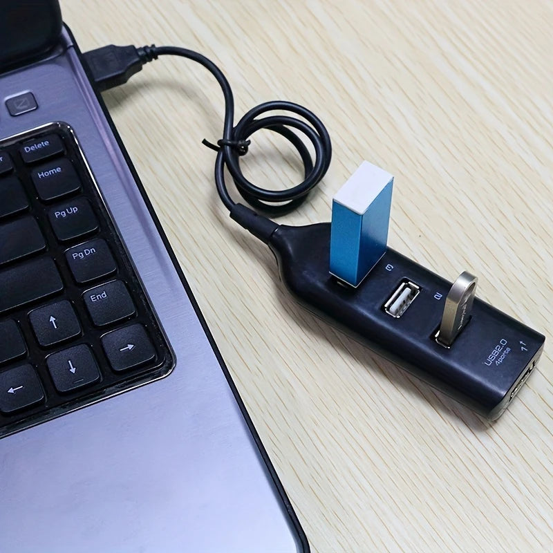 Hub USB 2.0 à 4 Ports – Multiprise Compacte pour Connexions Simultanées et Transfert de Données