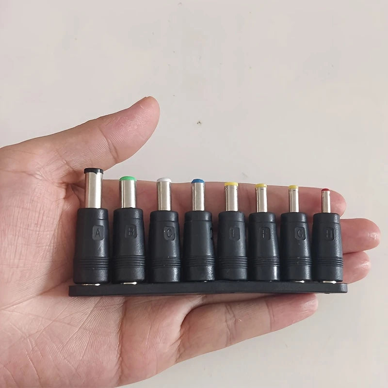 Kit 8 Embouts Adaptateurs Secteur Universel DC – Connecteurs Chargeurs Multiprises pour Ordinateurs, Écrans, et Appareils Électroniques