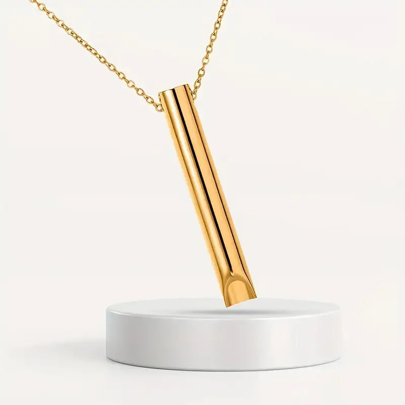 Collier Anti-Stress Respiration Consciente – Tube de Respiration Apaisant pour la Relaxation et la Pleine Conscience