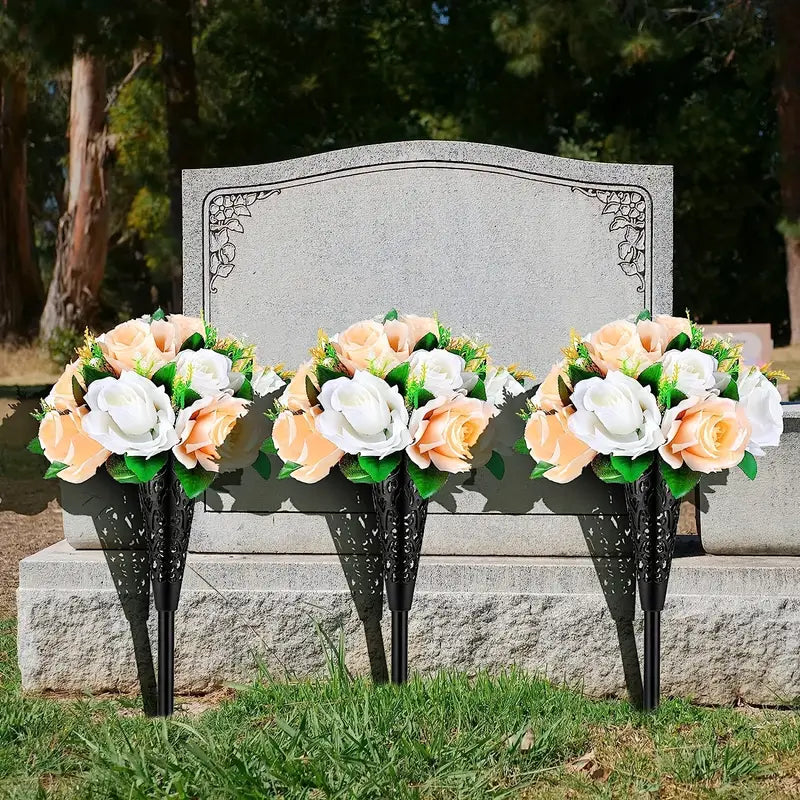 2 Lampes Solaires Noires pour Jardin – Hommage Élégant pour Animaux Décédés, Éclairage de Mémorial Extérieur