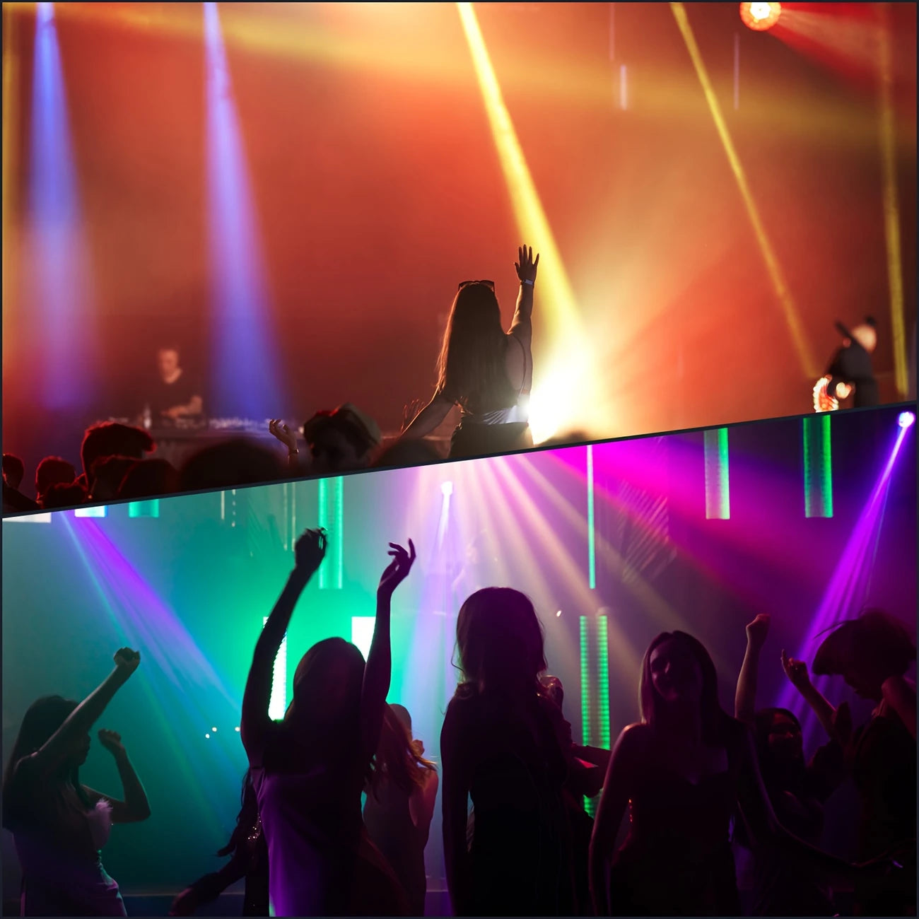 Projecteurs LED Moving Head Mini – Lumières Tête Mobile DMX, Effets Scéniques pour DJ et Soirée