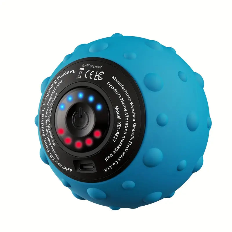 Balle de Massage Électrique Vibrante avec Chaleur – Masseur Rechargeable pour Soulager les Douleurs Musculaires et les Tensions