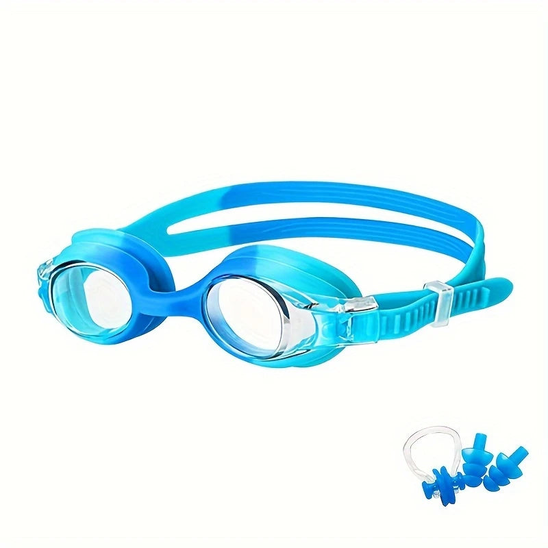 Lunettes de Natation Enfant Rose-Violet – Étanches avec Anti-Buée + Kit Nez et Oreilles Offert
