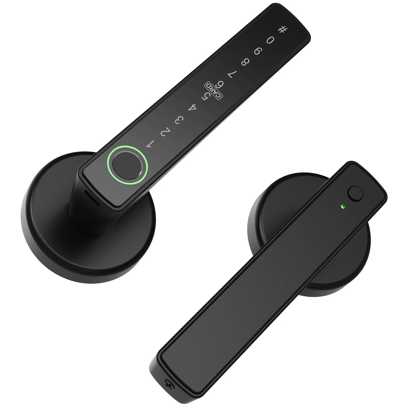 Serrure Connectée avec Empreinte, Clavier Numérique & Carte RFID – Poignée Intelligente Sécurisée pour Porte d’entrée