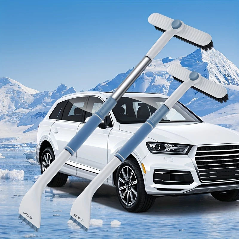 Brosse à Neige Rotative pour Voiture et Toit – Manche Ergonomique et Tête Pivotante 180°