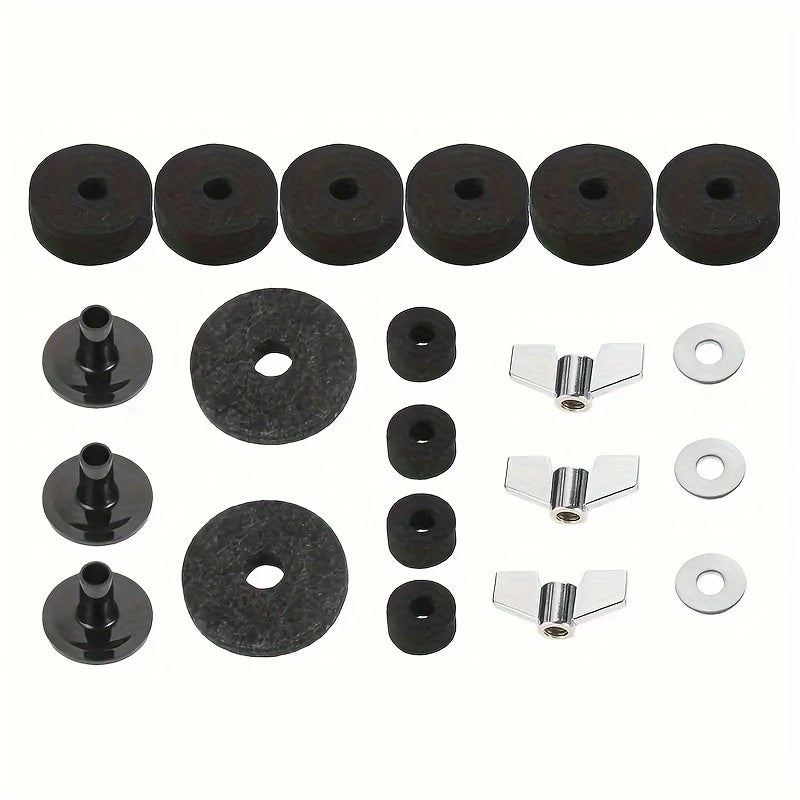 Écrou Papillon pour Cymbale avec Feutre & Rondelle – Accessoire Batterie pour Pied de Cymbale Standard