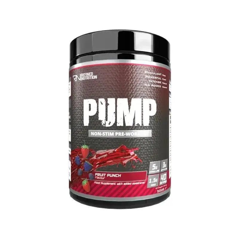 Pré-Workout Sans Stimulant PUMP – Goût Pomme Verte | Booster de Performance et Congestion Musculaire – 500g / 40 Doses