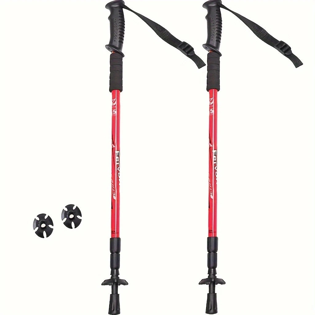 Bâtons de Randonnée Télescopiques Ultra Légers – Paire de Bâtons de Marche Réglables avec Poignée Antidérapante