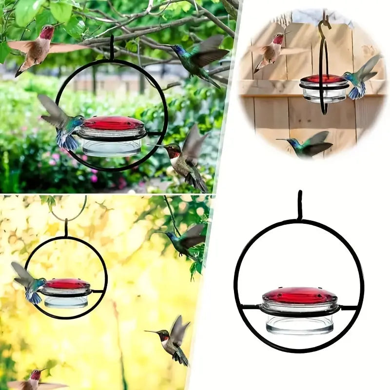 Mangeoire à Colibri Transparente – Distributeur de Nectar Suspendu pour Attirer les Oiseaux dans Votre Jardin