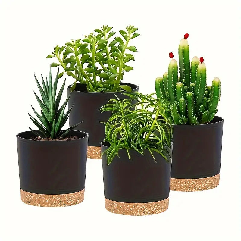 Lot de pots de fleurs modernes – Jardinières décoratives pour plantes, succulentes et cactus