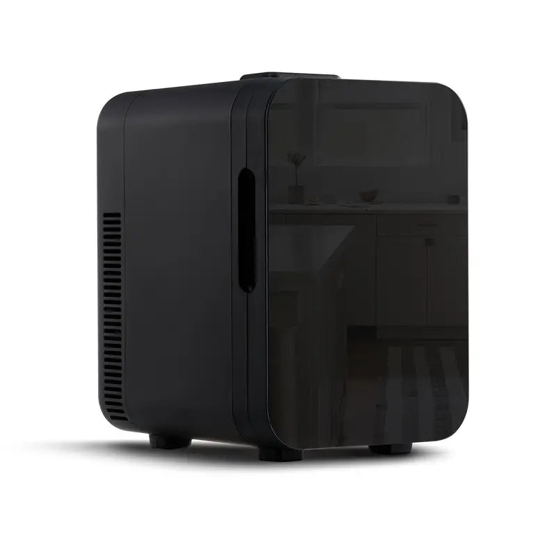 Mini Frigo Design Noir et Blanc 10L – Réfrigérateur Portable Silencieux pour Boissons, Soins ou Bureau
