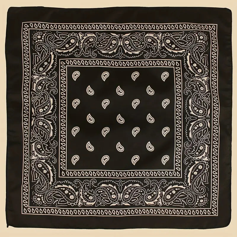 Bandana homme bleu marine à motifs paisley – Écharpe légère et tendance pour style urbain