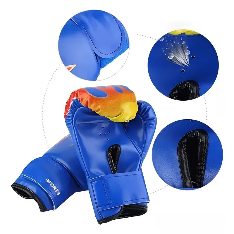 Gants de boxe entraînement enfant – Gants de frappe légers et résistants pour débutants et loisirs sportifs