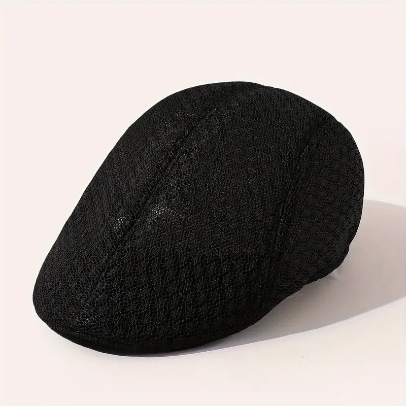 Casquette plate homme été bleu marine – Chapeau léger respirant en maille élégante