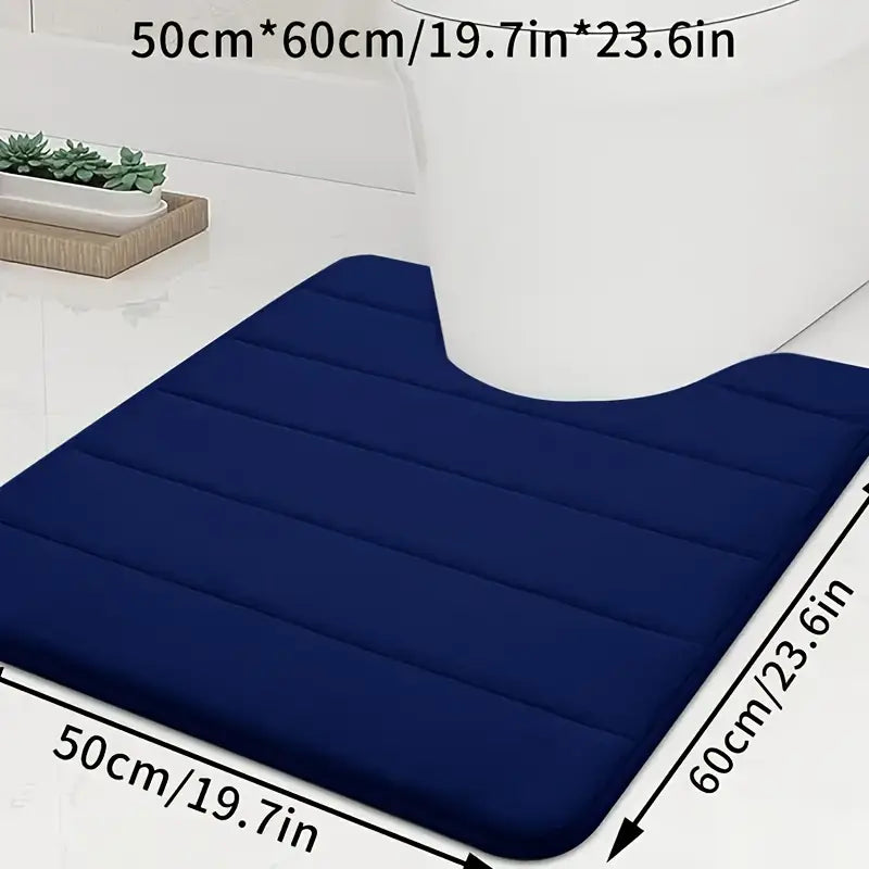 Tapis de Toilette en Mousse à Mémoire de Forme – Antidérapant, Ultra-Doux et Absorbant, Forme U