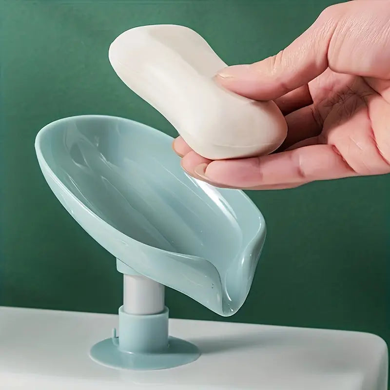 Porte-Savon Égouttoir Auto-Drainant – Support Incliné Antidérapant pour Lavabo, Douche ou Évier