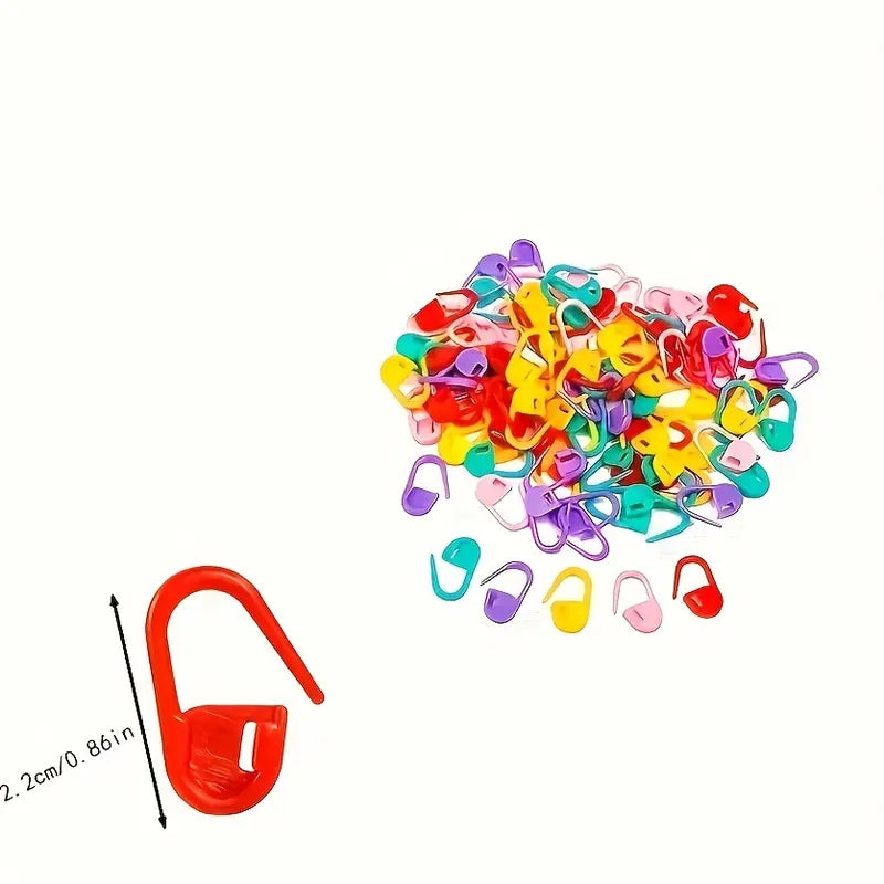 Lot de Marqueurs de Mailles Colorés en Plastique – Accessoires Pratiques pour Tricot et Crochet
