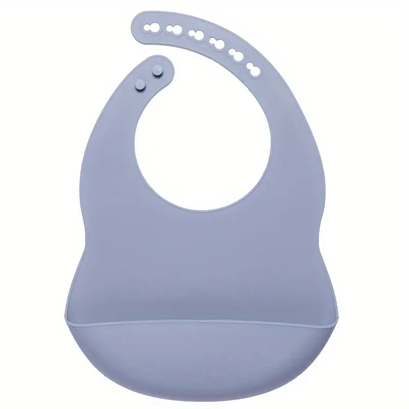 Bavoir Silicone Imperméable avec Récupérateur de Nourriture, Réglable et Facile à Nettoyer