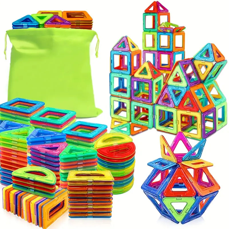 Jeu de Construction Magnétique 26 Pièces – Blocs Éducatifs Colorés pour Bébé et Tout-Petit