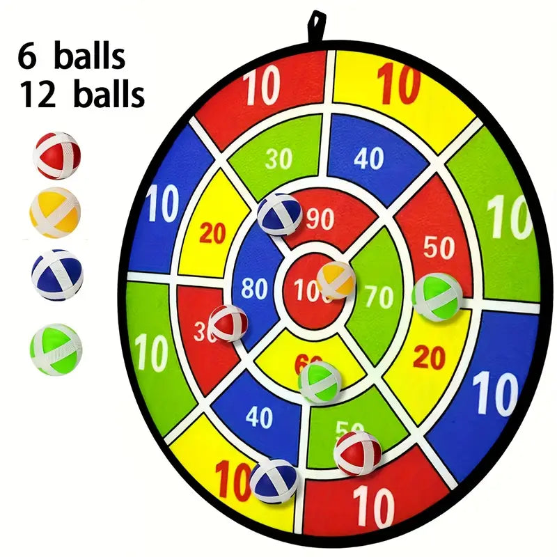Cible de fléchettes velcro avec balles colorées – Jeu de lancer sécurisé pour enfants et famille | Jeux et Accessoires
