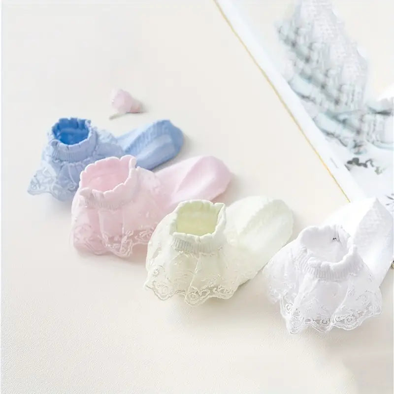 Chaussettes bébé dentelle – Bas doux et élégants pour filles, confortables au quotidien