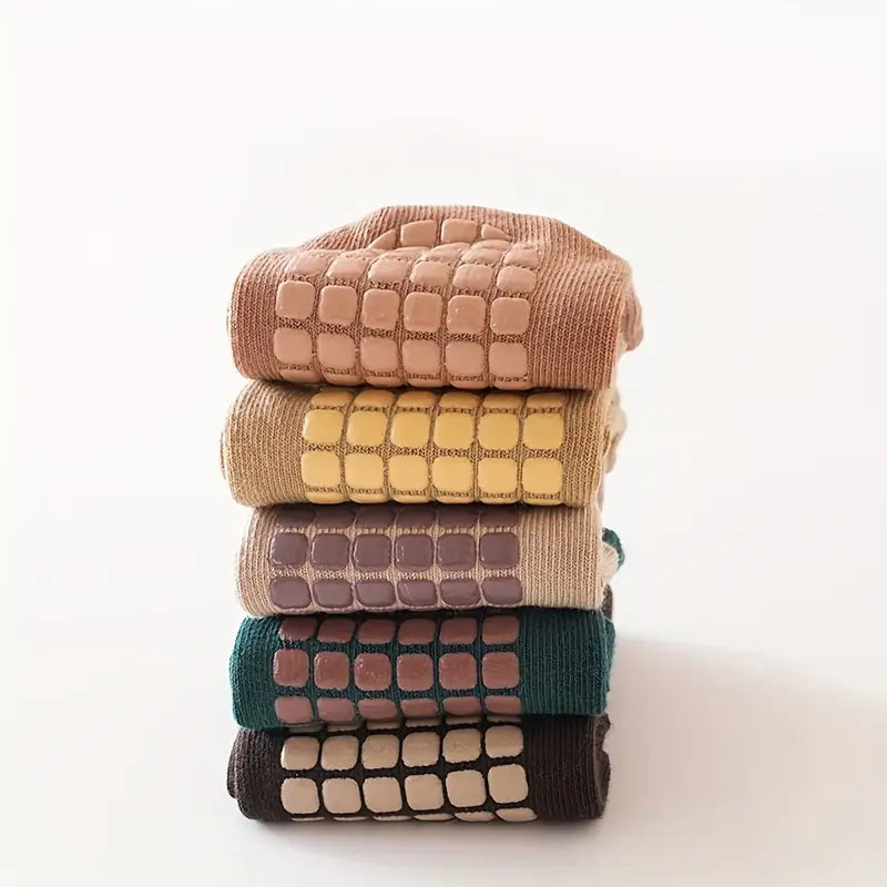 Chaussettes antidérapantes bébé – Bas doux avec motifs animaux mignons, confort et sécurité pour premiers pas