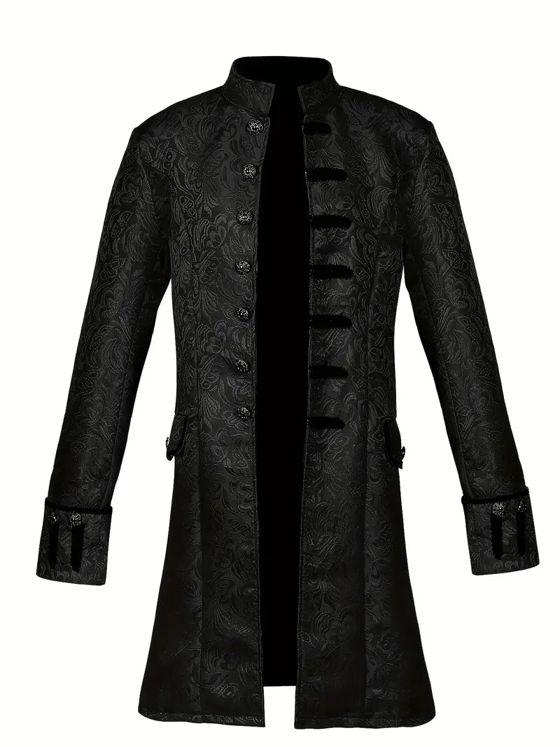 Manteau fantaisie homme gothique – Veste longue brocart style victorien et steampunk