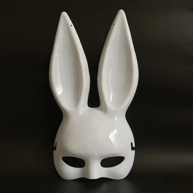 Masque lapin blanc femme – Accessoire de déguisement avec grandes oreilles pour soirée et cosplay