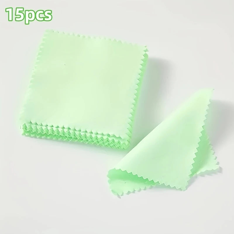 Lot de 15 Chiffons Microfibres Antirayures – Lingettes de Nettoyage Douces pour Bijoux, Lunettes et Écrans