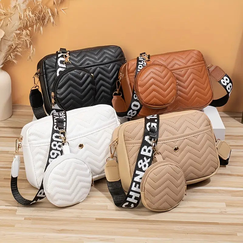 Lot de sacs à main femme tendance Bandoulière large et pochette assortie