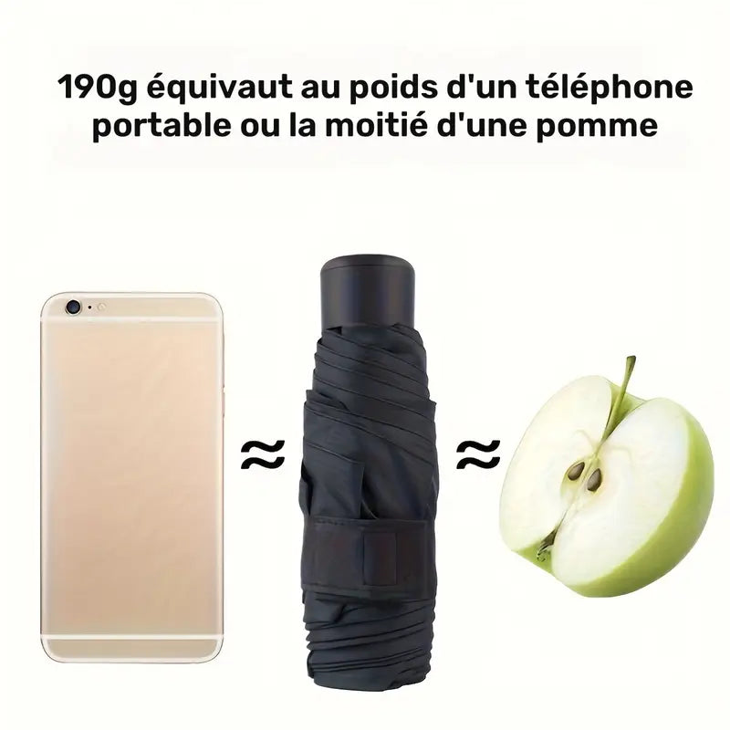 Mini parapluie de voyage vert  Protection imperméable et design élégant