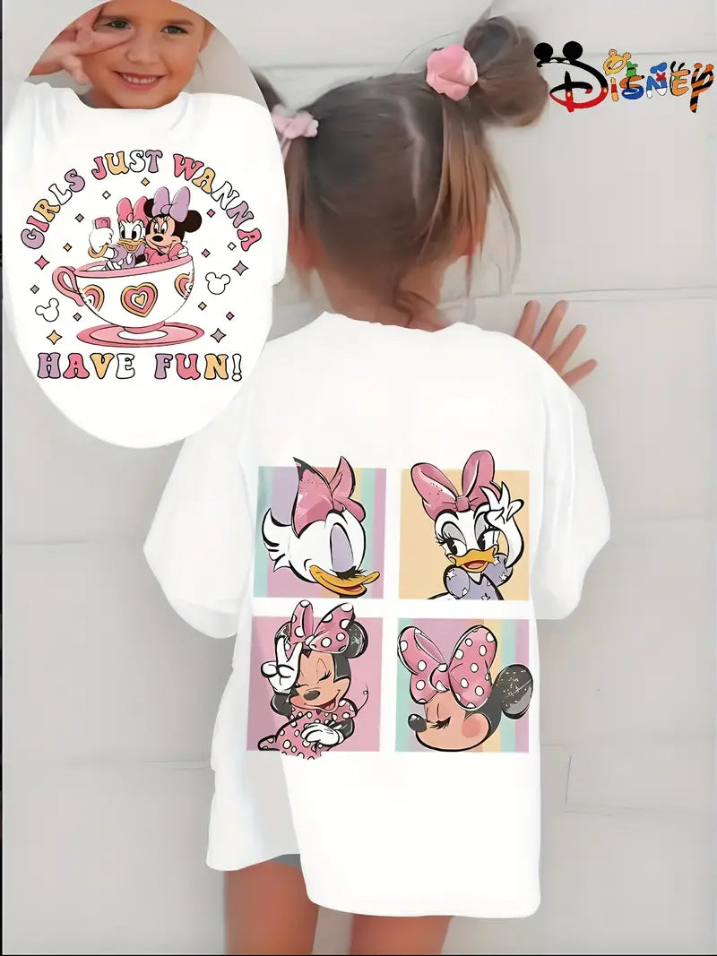 Chemise fille rouge Disney Minnie et Daisy – t-shirt fun et coloré