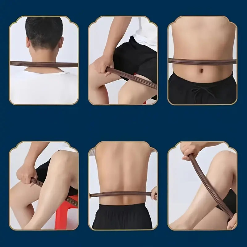 Bâton de Massage Dorsal en Bois – Relaxation Profonde du Dos et des Épaules