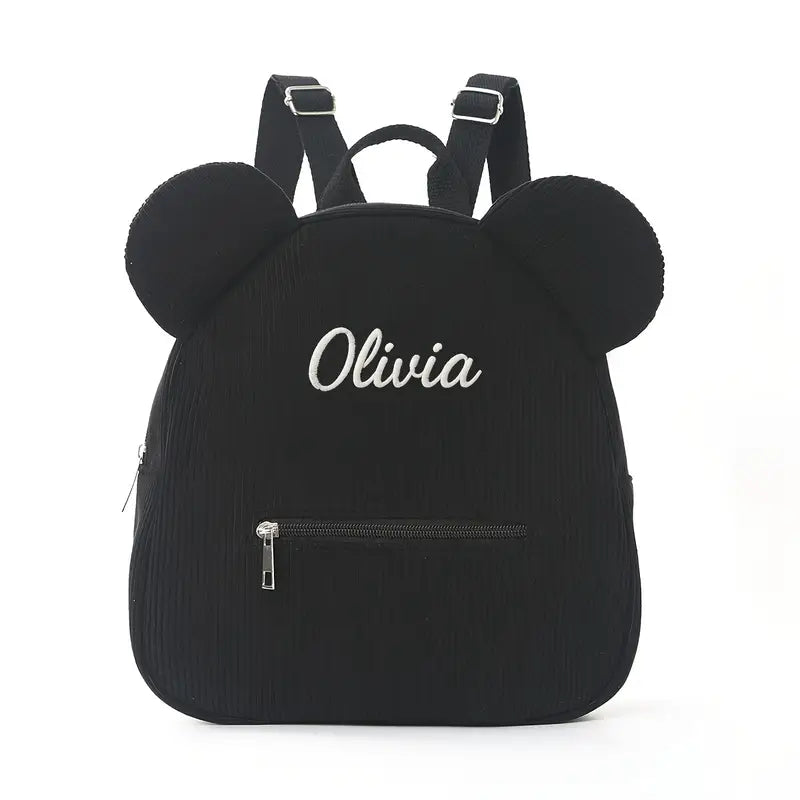 Sac à Dos Enfant Personnalisé avec Oreilles d’Ours – Cartable Maternelle Léger et Adorable