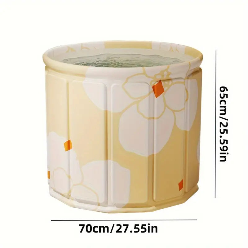 Baignoire Pliable Ronde pour Adulte Bassin Portable de Relaxation et Spa à Domicile