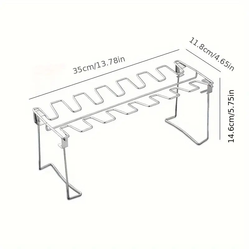 Support de cuisson pour pilons de poulet – Grille barbecue et four en acier inoxydable pliable