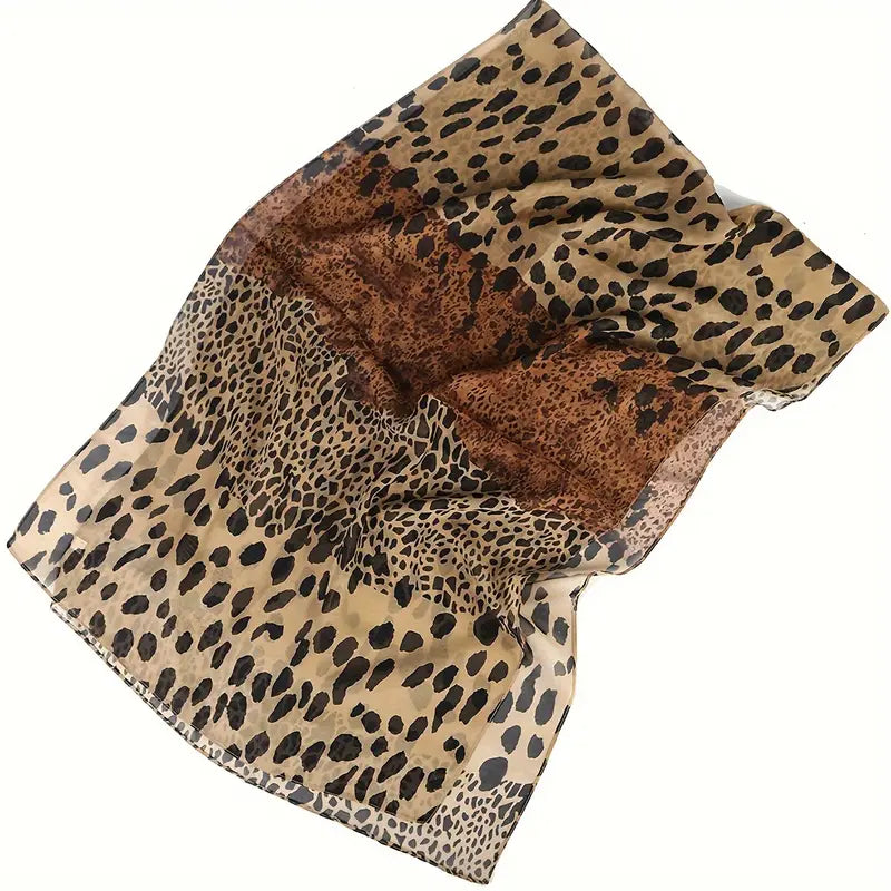 Écharpe femme motif léopard – Châle imprimé animalier élégant et tendance