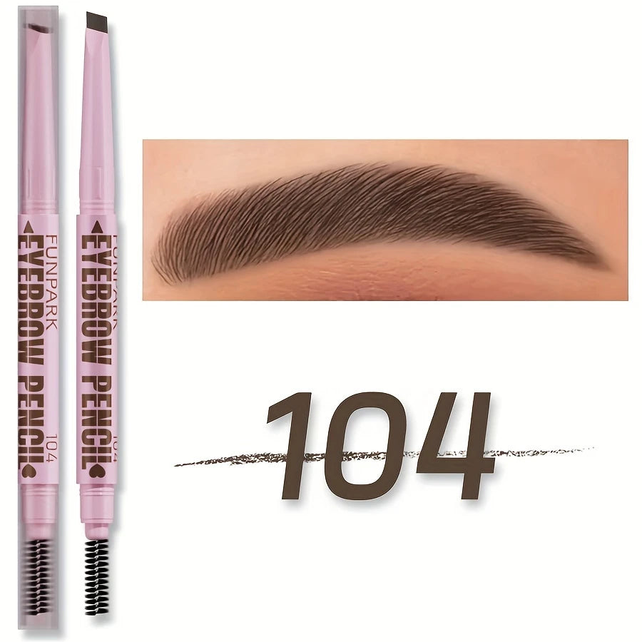 Crayon Sourcils 2-en-1 FUNPARK Teinte 101-104 – Pointe Biseautée et Brosse Intégrée pour Sourcils Définis Naturellement