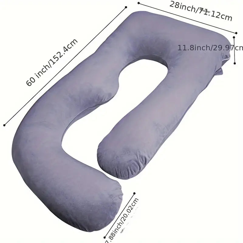 Coussin de Grossesse en Forme de U Motif Léopard – Oreiller Maternité Confort Total pour Dormir