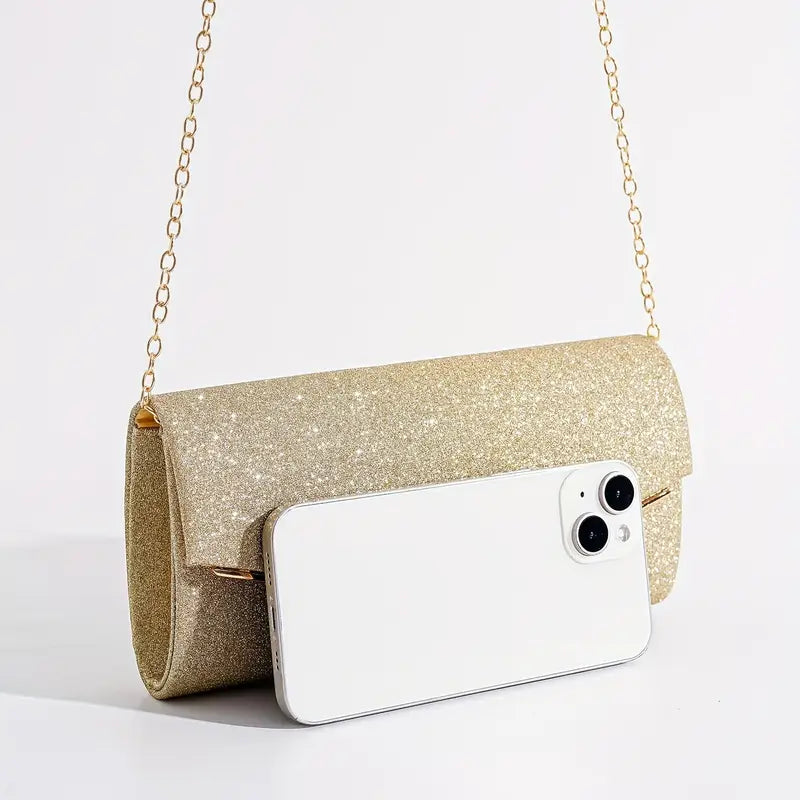 Pochette de soirée femme dorée – Sac à main chic avec chaîne élégante