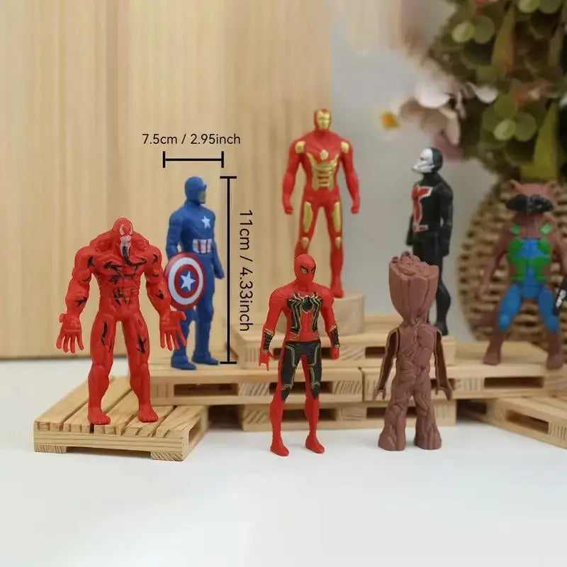 Ensemble de 8 Figurines Marvel Super-Héros – Jouets de Collection pour Enfants et Fans