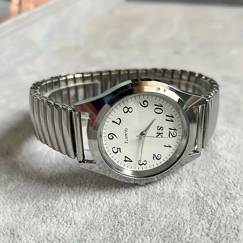Montre femme classique – Bracelet extensible et cadran quartz élégant