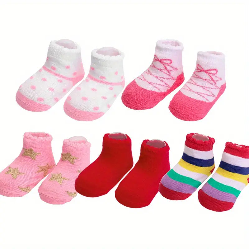 Chaussettes bébé fille avec nœuds et fleurs – Bas antidérapants doux et élégants pour cérémonie ou quotidien