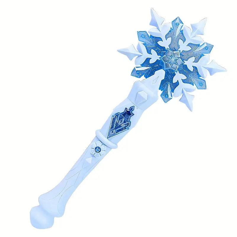 Baguette magique lumineuse flocon de neige – Accessoire déguisement princesse et fée