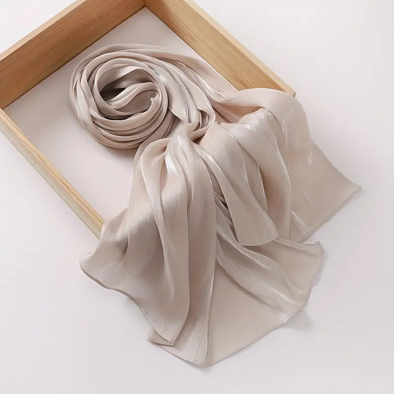 Écharpe femme en mousseline blanche – Châle léger et élégant pour toutes occasions